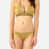 Goldfarbener Bralette-Bikini