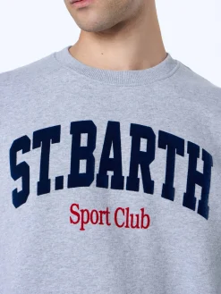 Grau meliert Sweatshirt für Herren Soho St Barth Sport