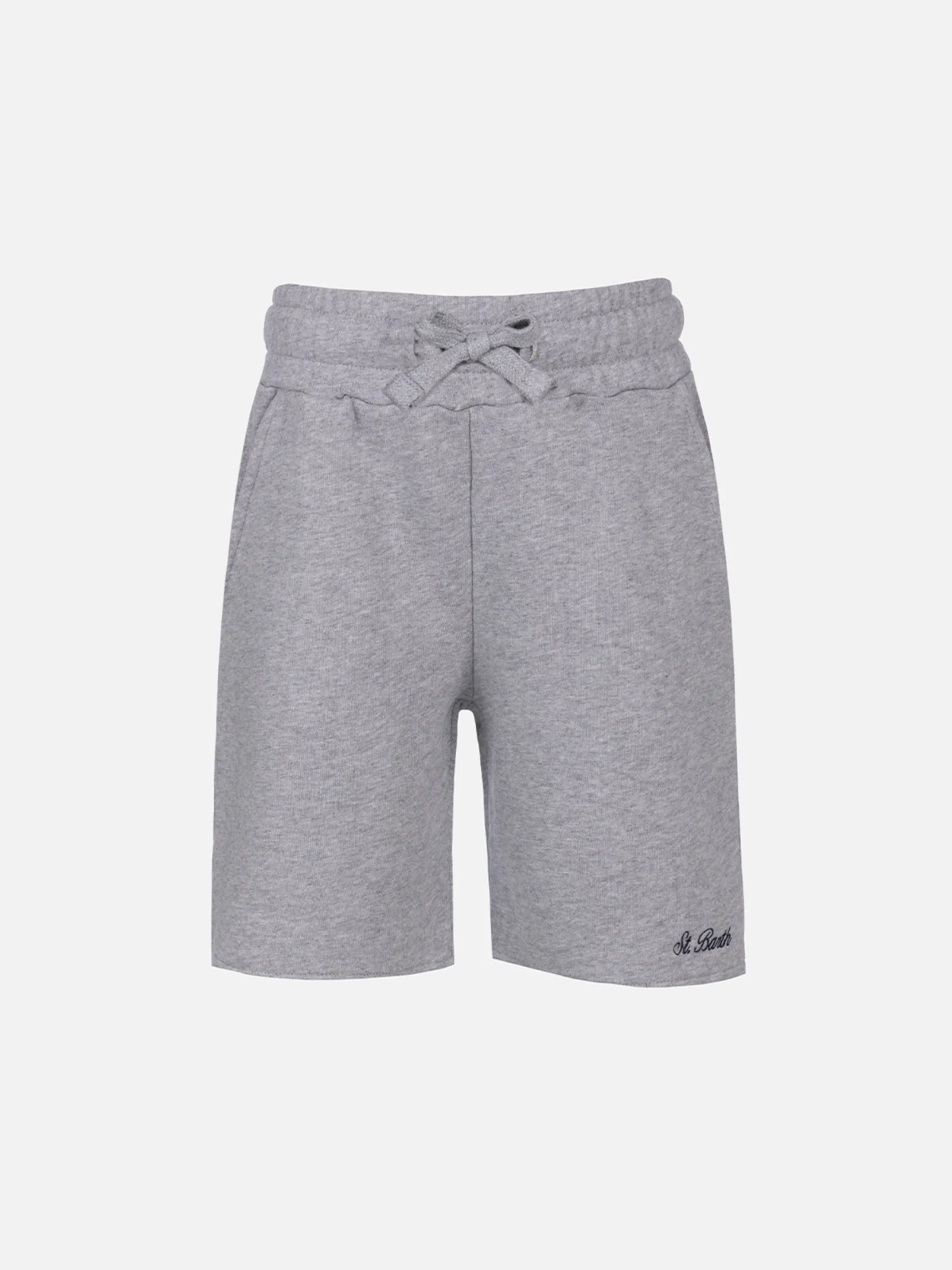Graue Bermudashorts aus Baumwollfleece für Jungen Randle Jr