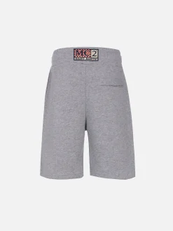 Graue Bermudashorts aus Baumwollfleece für Jungen Randle Jr