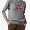 Grauer Damenpullover „New Queen“ mit „Simply the Best“-Stickerei
