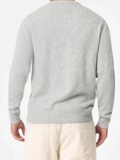 Grauer Pullover für Männer Heron mit Spritzglas