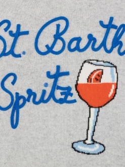 Grauer Pullover für Männer Heron mit Spritzglas