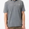 Graues Herren-Poloshirt mit Stickerei