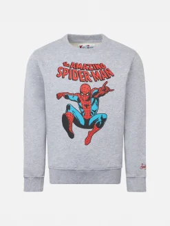 Graues Jungen-Sweatshirt mit Rundhalsausschnitt und Spiderman-Aufdruck | MARVEL-SONDERAUSGABE