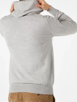 Graues Kapuzenpullover für Herren
