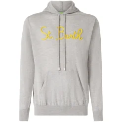 Graues Kapuzenpullover für Herren