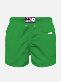 Grüne Badeshorts für Jungen aus hellem Stoff | Pantone® Sonderausgabe