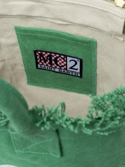 Grüne Colette-Handtasche aus Baumwollcanvas