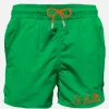 Grüne Herren-Badeshorts mit Tasche