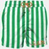 Grüne mittellange Badeshorts mit Stickerei