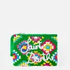 Grüne Parisienne-Häkelclutch mit Saint Barth
