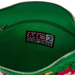Grüne Parisienne-Häkelclutch mit Saint Barth