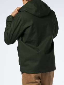 Grüne Windjacke für Herren mit Kapuze