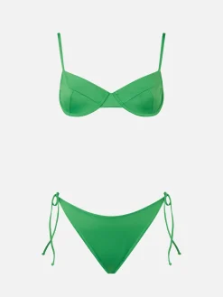 Grüner Bralette-Bikini für Damen