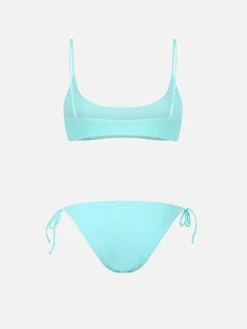 Grüner Frottee-Bralette-Bikini für Damen Judy Virgo
