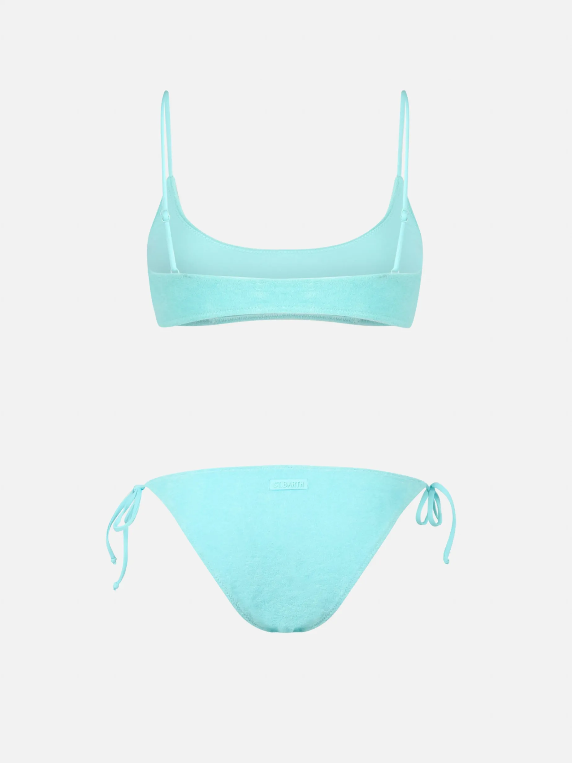 Grüner Frottee-Bralette-Bikini für Damen Judy Virgo