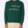 Grüner Herrenpullover Heron mit Stickerei Non sarà un'avventura
