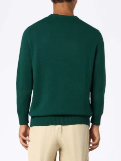 Grüner Herrenpullover Heron mit Snoopy Meisterkoch | SNOOPY PEANUTS SPECIAL EDITION
