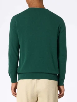 Grüner Herrenpullover Heron mit Snoopy Golf-Stickerei | SNOOPY PEANUTS SPECIAL EDITION