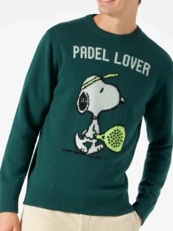 Grüner Herrenpullover mit Snoopy-Aufdruck | SNOOPY – PEANUTS™ SONDEREDITION