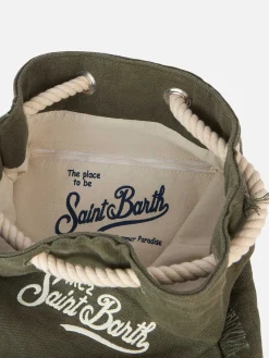 Grüner Leinenrucksack „Boot“