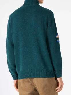 Grüner Rollkragenpullover für Herren