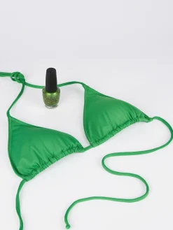 Grüner Triangel-Bikini für Damen