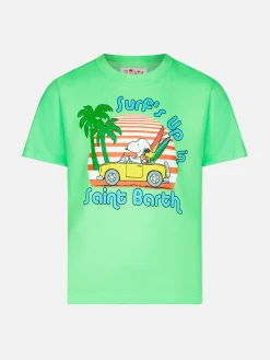 Grünes Baumwoll-T-Shirt für Jungen mit Snoopy-Aufdruck | PEANUTS™ SONDEREDITION