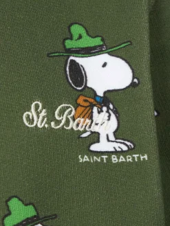 Grünes Jungen-Sweatshirt mit Rundhalsausschnitt und Snoopy-Aufdruck | SNOOPY PEANUTS™ SONDEREDITION