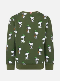 Grünes Jungen-Sweatshirt mit Rundhalsausschnitt und Snoopy-Aufdruck | SNOOPY PEANUTS™ SONDEREDITION