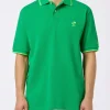 Grünes Poloshirt aus Baumwoll-Piqué für Herren, Beverly Hills, mit Palmenstickerei
