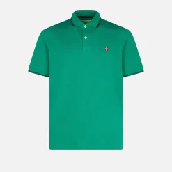 Grünes Poloshirt mit St. Barth-Karologo