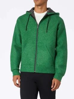 Grünes Sweatshirt aus technischem Stoff für Herren von Carrel