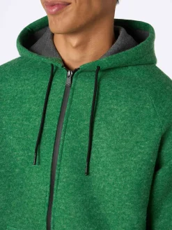 Grünes Sweatshirt aus technischem Stoff für Herren von Carrel