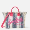 Handtasche Colette aus Baumwollcanvas mit Streifenprint