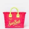 Handtasche Colette Sponge aus Frottee mit Prägung in Neonpink