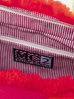 Handtasche Colette Sponge aus Frottee mit Prägung in Neonpink