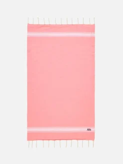 Handtuch aus rosa Fluo-Baumwolle
