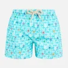 Hellblaue Badeshorts für Jungen mit Seestern-Print und bequemem Stoff