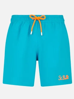 Hellblaue Komfort-Badeshorts für Herren