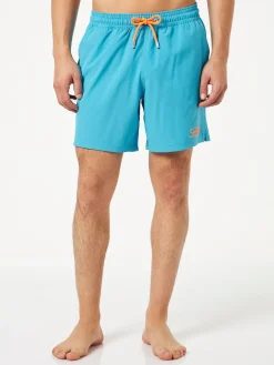 Hellblaue Komfort-Badeshorts für Herren
