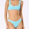 Hellblauer klassischer Crinkle-Bikini für Damen Naima Elise