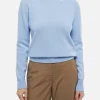 Hellblauer Pullover aus Kaschmirmischung für Damen Sorbonne