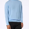 Hellblauer Pullover aus Merinowolle von Man Regent