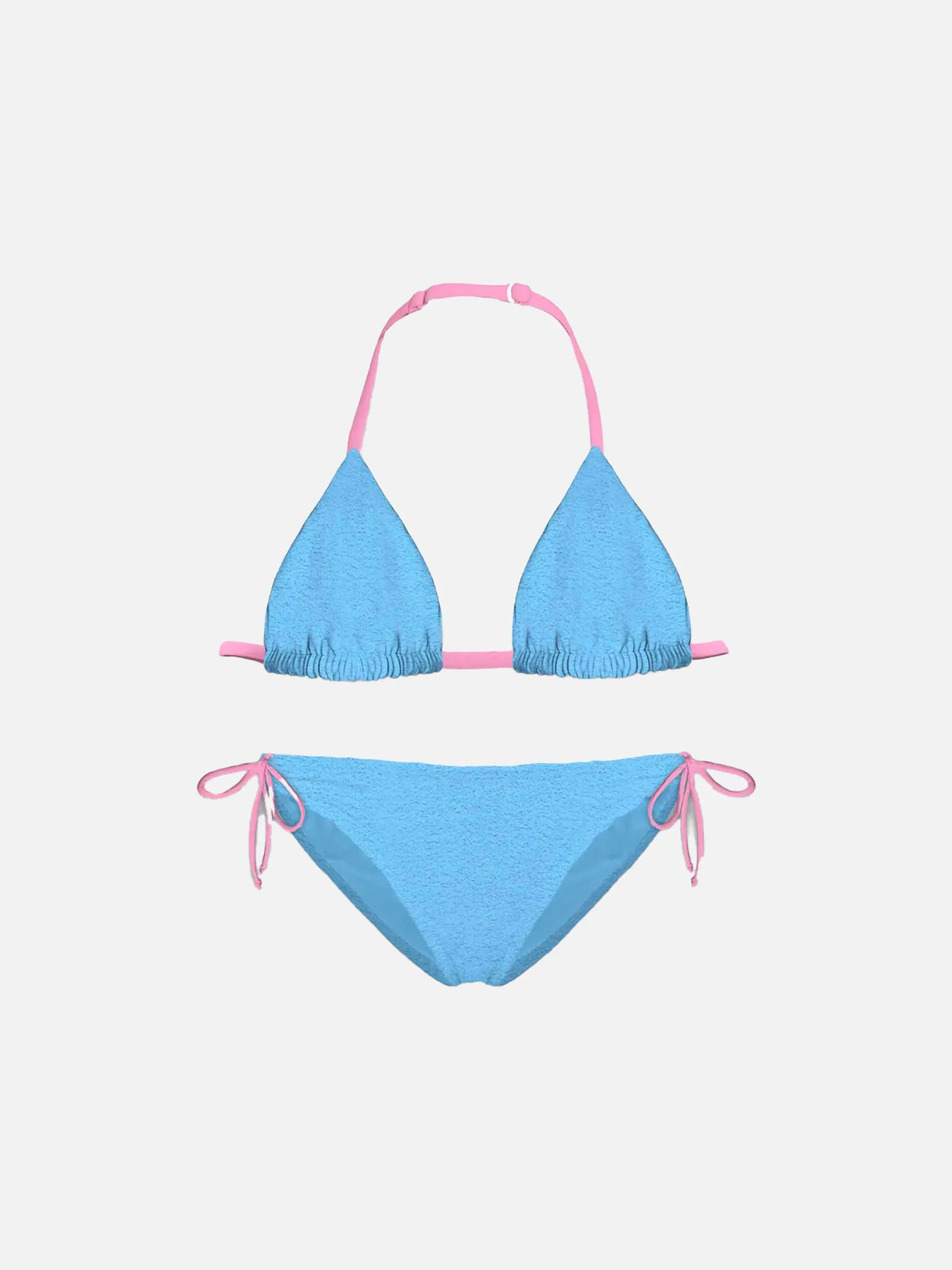 Hellblauer Triangel-Bikini für Mädchen
