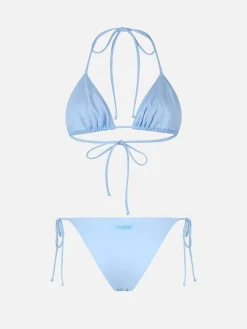 Hellblauer Triangel-Bikini für Damen Leah Marielle