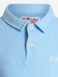 Hellblaues Frottee-Poloshirt für Jungen Jeremy Jr