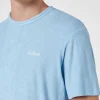 Hellblaues Frottee-T-Shirt Gary für Herren mit St. Barth-Stickerei