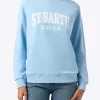 Hellblaues Stardust-Sweatshirt mit „St Barth Beach Club“-Aufdruck